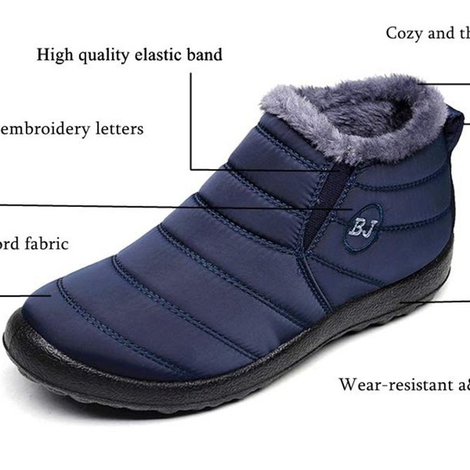 Flat Heel Cloth Boots